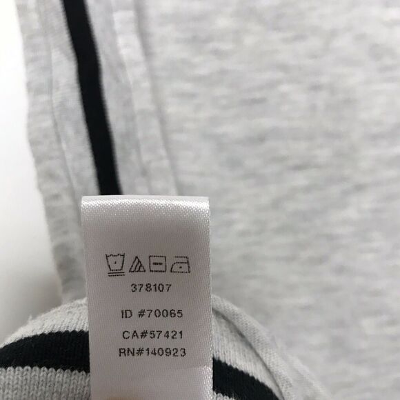 LOFT XS Sleeveless Side Stripe Tee Light Heather Gray Rounded Hem Womens - Picture 7 of 7